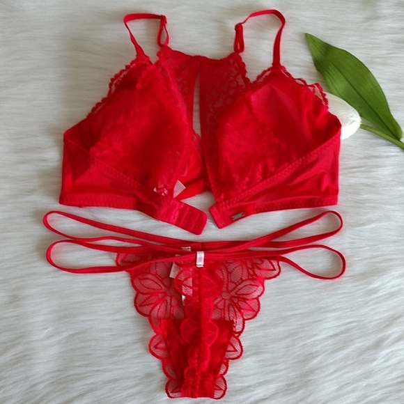 Size M PINK VS BRALETTE + THONG PANTY L.nwt - Picture 4 of 5